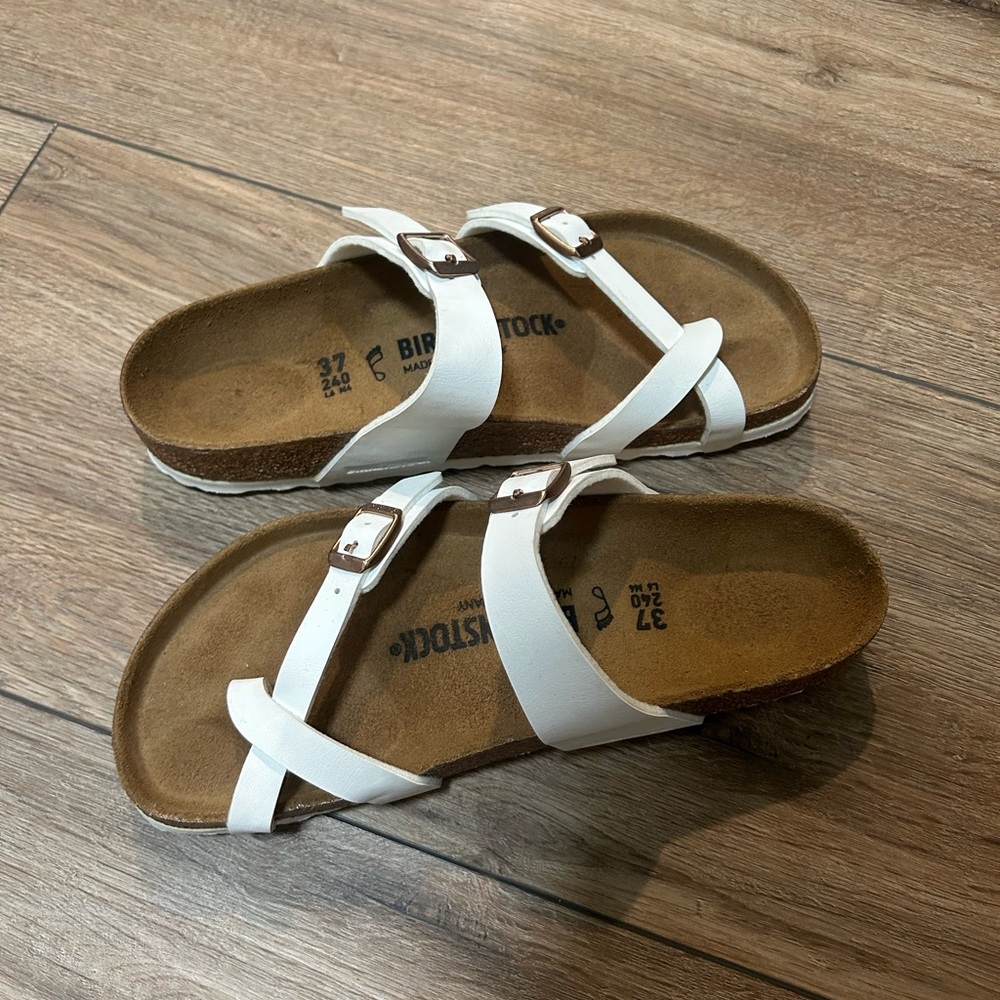 Birkenstock White Double-Strap Sandals
